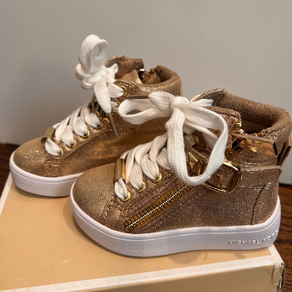 Michael Kors Gold Kids Sneakers